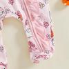 image:imageKuriozud Newborn Baby Girl Boy Footie Romper One Piece Jumpsuit Sleeper Infant ClothesPumpkin  Ghost Pink