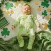 image:imageKuriozud Newborn Baby Girl Boy Footie Romper One Piece Jumpsuit Sleeper Infant ClothesRainbow Clover Green