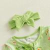image:imageKuriozud Newborn Baby Girl Boy Footie Romper One Piece Jumpsuit Sleeper Infant ClothesRainbow Clover Green