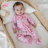 image:imageKuriozud Newborn Baby Girl Boy Footie Romper One Piece Jumpsuit Sleeper Infant ClothesSanta  Christmas Tree Pink