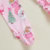 image:imageKuriozud Newborn Baby Girl Boy Footie Romper One Piece Jumpsuit Sleeper Infant ClothesSanta  Christmas Tree Pink