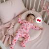 image:imageKuriozud Newborn Baby Girl Boy Footie Romper One Piece Jumpsuit Sleeper Infant ClothesSanta Milk and Cookies Pink