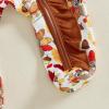 image:imageKuriozud Newborn Baby Girl Boy Footie Romper One Piece Jumpsuit Sleeper Infant ClothesTurkey  Pumpkin Brown