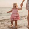 image:imageKuriozud Newborn Baby Girl Summer Clothes Ruffle Bow Dress Romper Jumpsuit One Piece Outfit Cute Infant Girl ClothingRibbed Pink