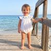 image:imageKuriozud Newborn Baby Girl Summer Clothes Ruffle Smocked Romper Jumpsuit One Piece Outfit Cute Infant Girl ClothingSwordfish White