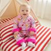 image:imageKuriozud Newborn Baby Girl Valentines Pajamas Fuzzy Trim Long Sleeve Button Romper Pjs Cute Baby Girl SleepwearHeart Rose Red