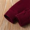 image:imageKuriozud Newborn Infant Unisex Baby Boy Girl Clothes Button Romper Jumpsuit Basic One Piece OutfitsLong Sleeve One Piece Wine Red