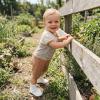 image:imageKuriozud Newborn Infant Unisex Baby Boy Girl Clothes Button Romper Jumpsuit Basic One Piece OutfitsWaffle Color Block Apricot