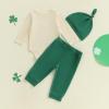 image:imageKuriozud St Patricks Day Baby Boy Outfit First St Patricks Day Romper and Shamrock Pants Set with Hat 3Pcs Spring ClothesMy First St Patricks Day Green