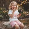 image:imageKuriozud Toddler Baby Girl Clothes Cute Bow Short Sleeve T Shirts Top Ruffle Shorts Set 2 Piece Summer OutfitsBow Love Dad White