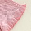 image:imageKuriozud Toddler Baby Girl Clothes Cute Bow Short Sleeve T Shirts Top Ruffle Shorts Set 2 Piece Summer OutfitsBow Love Dad White