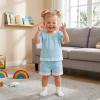 image:imageKuriozud Toddler Baby Girl Clothes Lace Short Sleeve Shirts Top Pockets Shorts Set Cute 2 Piece Summer OutfitsPlaid Blue