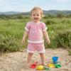 image:imageKuriozud Toddler Baby Girl Clothes Lace Short Sleeve Shirts Top Pockets Shorts Set Cute 2 Piece Summer OutfitsPlaid Pink