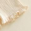 image:imageKuriozud Toddler Baby Girl Clothes Somcked Short Sleeve Shirts Tulle Top and Bow Bloomers Shorts Set 2 Piece Summer OutfitsTulle Apricot