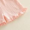 image:imageKuriozud Toddler Baby Girl Clothes Somcked Short Sleeve Shirts Tulle Top and Bow Bloomers Shorts Set 2 Piece Summer OutfitsTulle Pink
