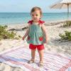 image:imageKuriozud Toddler Girl Summer Clothes Baby Girl Hlater Shirts Top and Shorts Set Little Girl 2 Piece OutfitsStrawberry Red