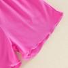 image:imageKuriozud Toddler Girl Summer Clothes Baby Girl Hlater Shirts Top and Shorts Set Little Girl 2 Piece OutfitsWatermelon Pink
