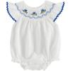 image:imageKuriozud Newborn Baby Girl Summer Clothes Ruffle Smocked Romper Jumpsuit One Piece Outfit Cute Infant Girl ClothingSwordfish White