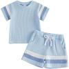 Waffle Color Block Light Blue